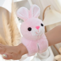 Muñequera Peluche Conejo Rosa