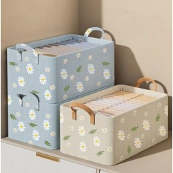 Organizador/Canasta de tela para Ropa 1140 Celeste
