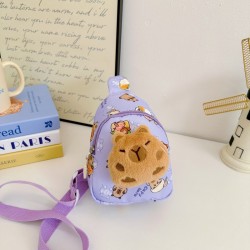 Bolso Infantil de Pecho con Pin de Peluche Capibara 2025-6