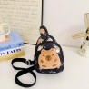 Bolso Infantil de Pecho con Pin de Peluche Capibara 2025-6