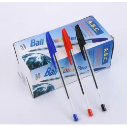 JUEGO DE PLUMAS DE 50PCS, VIENE UN SOLO COLOR POR CAJA (AZUL, ROJO Y NEGRO)
