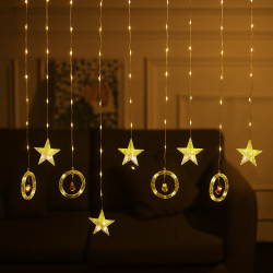 Luces Led Círuclo Estrella Multicolor 3x1.5mt 4057