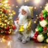 MUÑECO PAPÁ NOEL BAILARIN CON COSTAL FLORES Y CAMPANA 9205-21