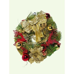 CORONA NAVIDEÑA CON LUCES 0648-6