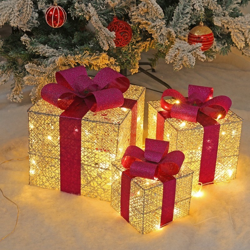 Set de 3 Cajas de Regalo Navideñas 1144