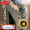LUCES NAVIDEÑAS CABLE VERDE LUZ AMARILLA 30MT 300LED Y-057