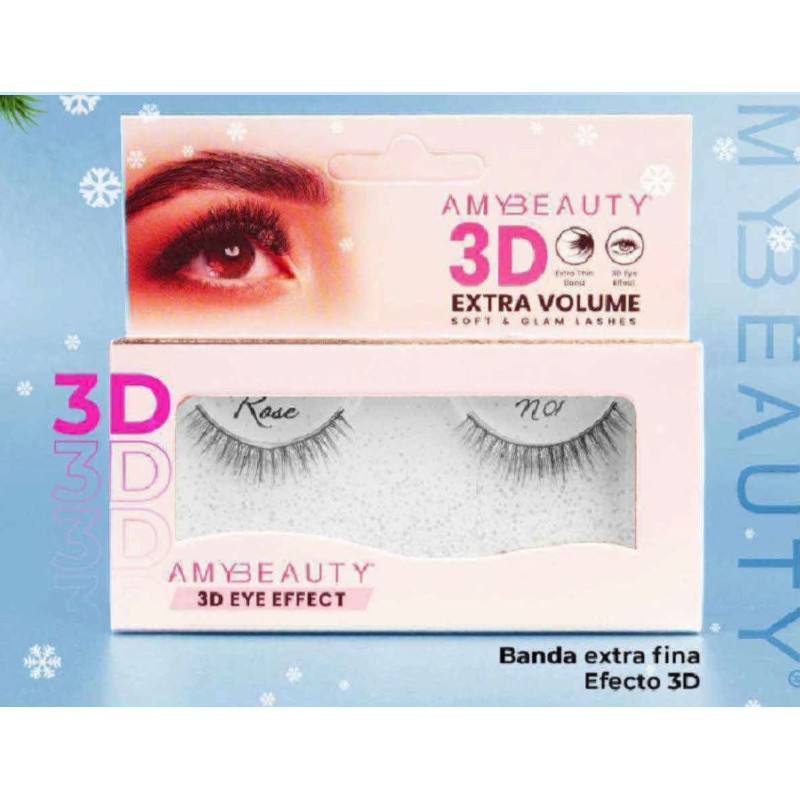 Pestañas Mink-3D-Hair Amy Beauty Varios Tamaños