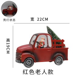 Adorno Papá Noel Encapsulado Camioneta 4091