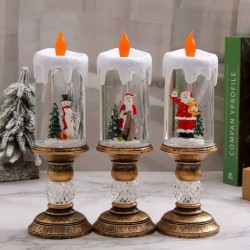ADORNO PAPANOEL ENCAPSULADO CANDELABRO VELA MUSICAL 4090