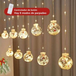 Luces Led de Esferas Navideñas Amarillas 1521