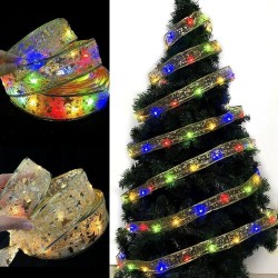 Cinta Decorativa de Árbol Navideña con Luces 5x50cm ZF-1198