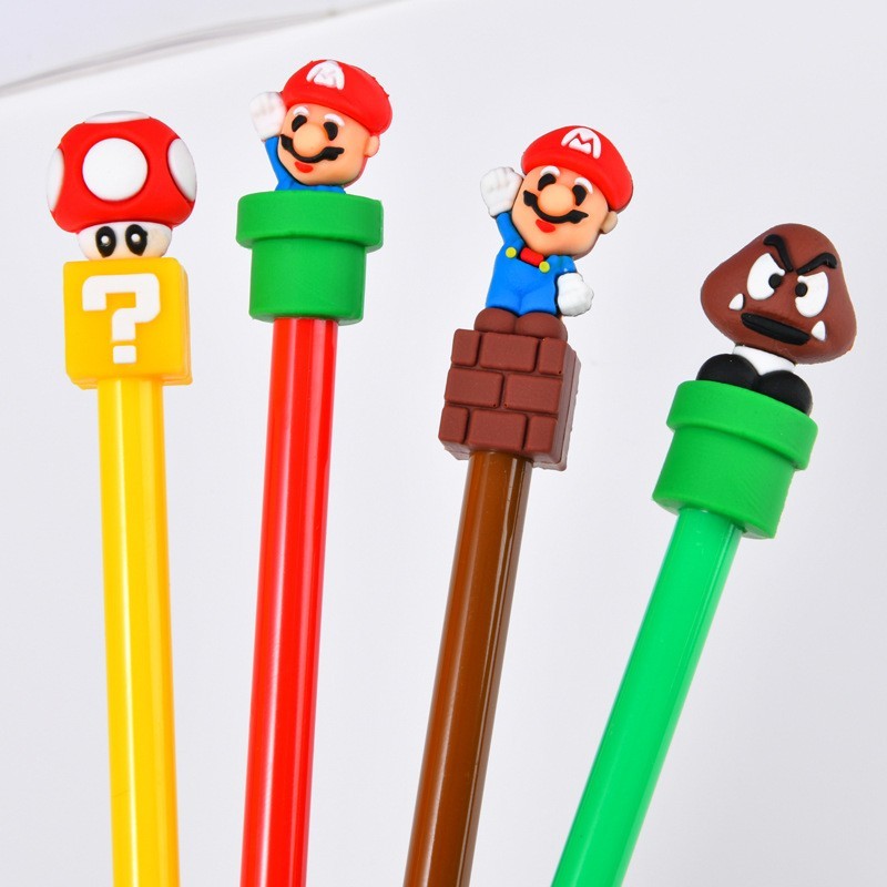 Esferos Unicolor Tinta Azul Mario Bross