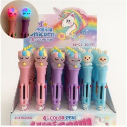 Esfero Unicornio y Labubu con Luces 6 Colores 1512