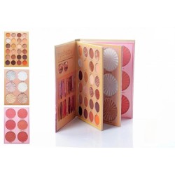 LIBRO SOMBRAS-ILUMINADOR-BRONZER-BLUSH-POLVOS Y CEJAS EYE-6702