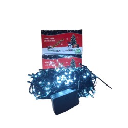 Luces navideñas 400L 26 mt luz blanca, cable verde 3073-1