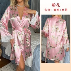Pijama de Mujer con Encaje Floral 3pcs FG-1417