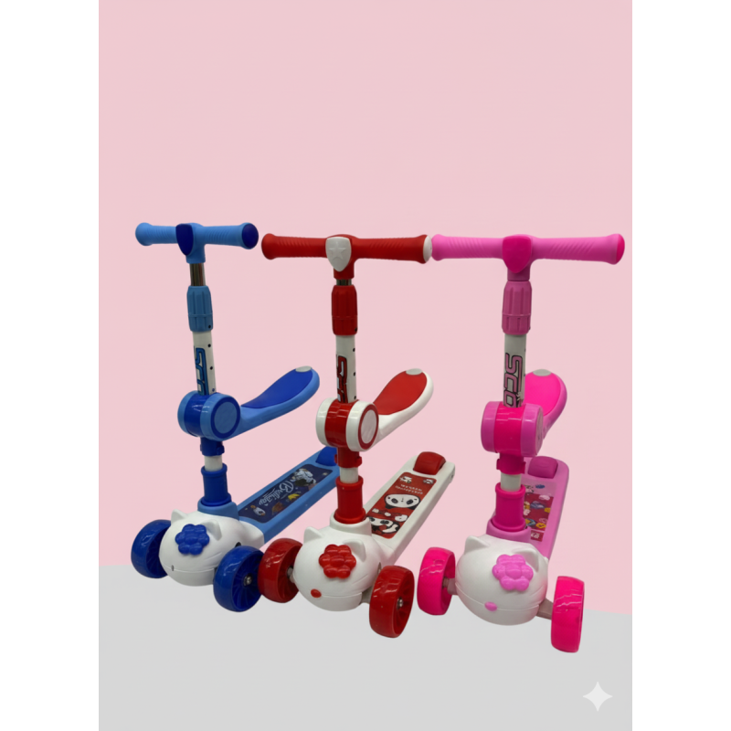 Scooter Monopatin con Asiento Música y Luces Flor 3270