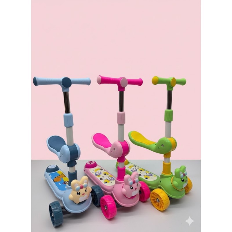 Scooter Monopatin Conejito con Asiento Música y Luces 3265