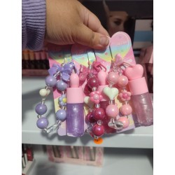 GLOSS CON DESTELLOS SUTILES BRILLANTES Y LLAVERO AY031