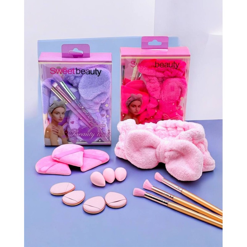 Kit de Skincare Cintillo Esponja y Brochas JY3667