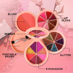 EYESHADOW + LIPSTICK + GLITTER + BLUSH + BRUSH COLOR 6501