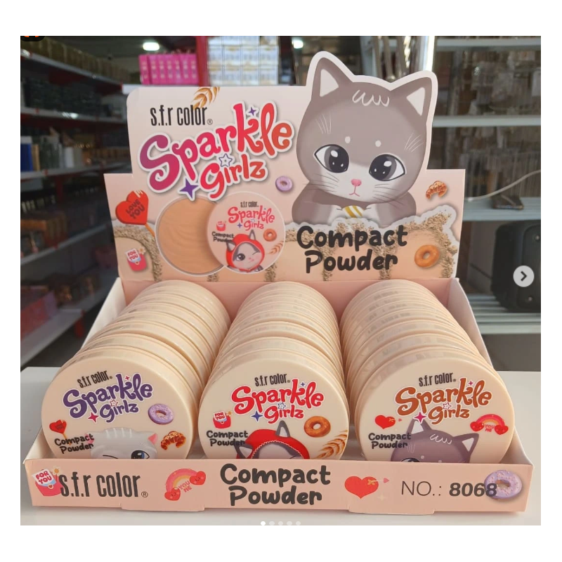 COMPACT POWDER SPARKLE GIRLZ S.F.R COLOR 8068