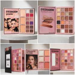 LIBRO SOMBRAS-ILUMINADOR-BLUSH-POLVOS Y CEJAS CD605