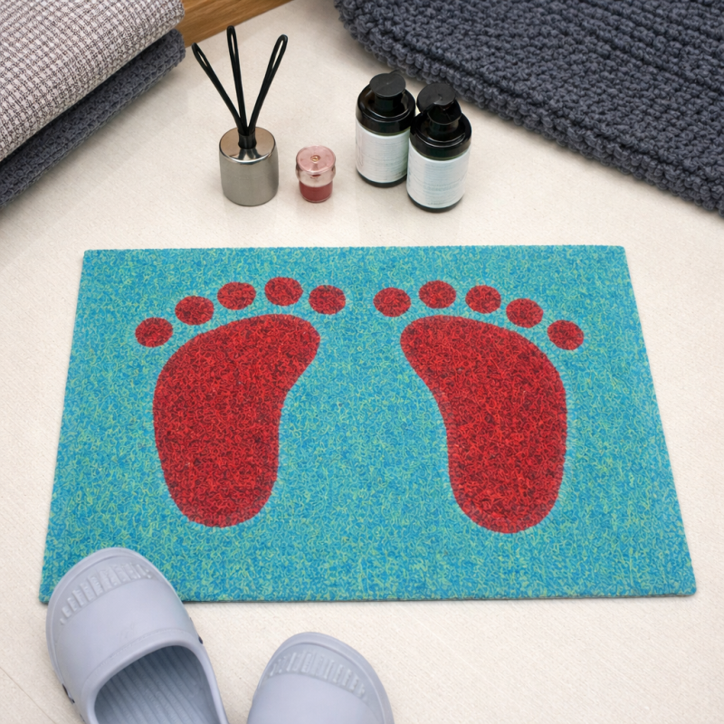 Alfombra de Baño con Diseño de Pies