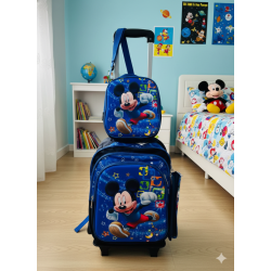 Mochila Escolar 3pcs con Rueda de Niños 900