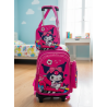 Mochila Escolar 3pcs con Rueda de Niñas 899