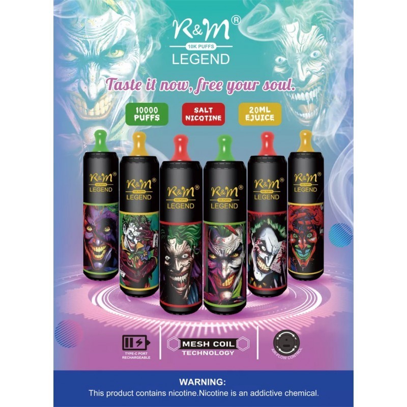 Vapers R&M Recargable Legend 10000Pffs