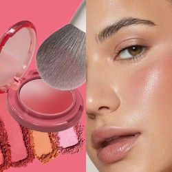 BLUSH EN POLVO PORTÁTIL VELVET MEJILLAS-LABIOS HQ0102 - HUES UEEN