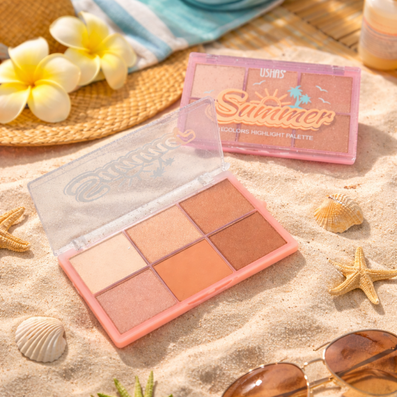 PALETA DE  ILUMINADOR 6 COLORES SUMMER USHAS ES4059A