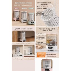 Mini Lavadora 3 en 1 Portatil