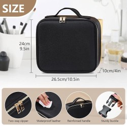 Cosmetiquera con espejo y luz Led 24X26.5X10cm