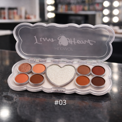 PALETA DE SOMBRA Y BLUSH TRUE HEART - HUDAMOJI ZP-072