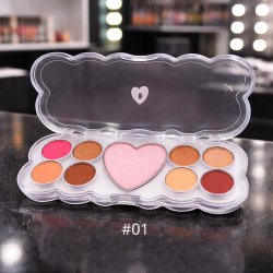 PALETA DE SOMBRA Y BLUSH TRUE HEART - HUDAMOJI ZP-072