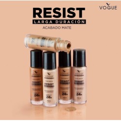 Base de Maquillaje de Larga Duración Resist 30ml - Vogue