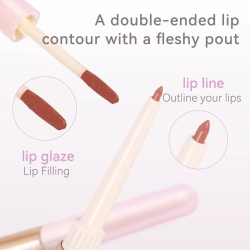 Labial 2 en 1 Brillo y Delineador 6193