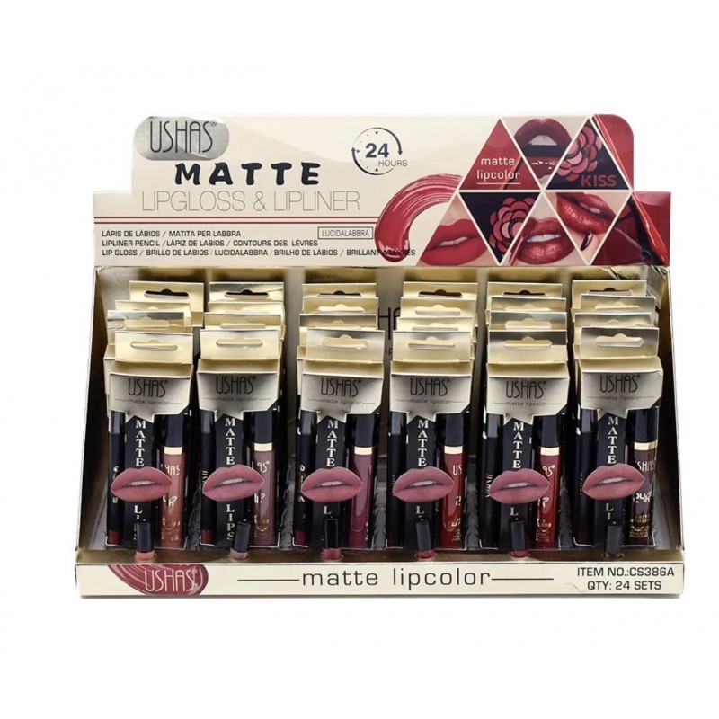 Set duo Labial Matte y Delineador de Lápiz - Ushas