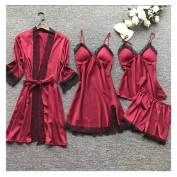 Pijama de seda 4pcs 3215-6