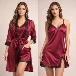 Pijama de seda 4pcs 3215-6