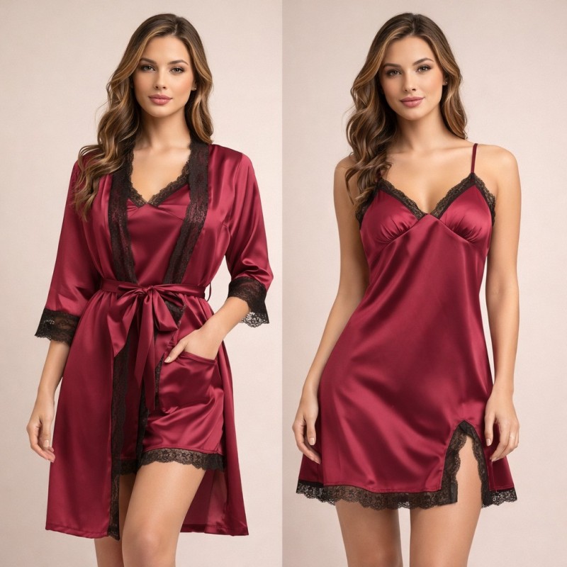 Pijama de seda 4pcs 3215-6