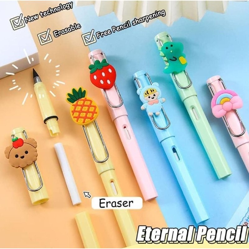 Lápiz Infinito con Borrador con Figuras