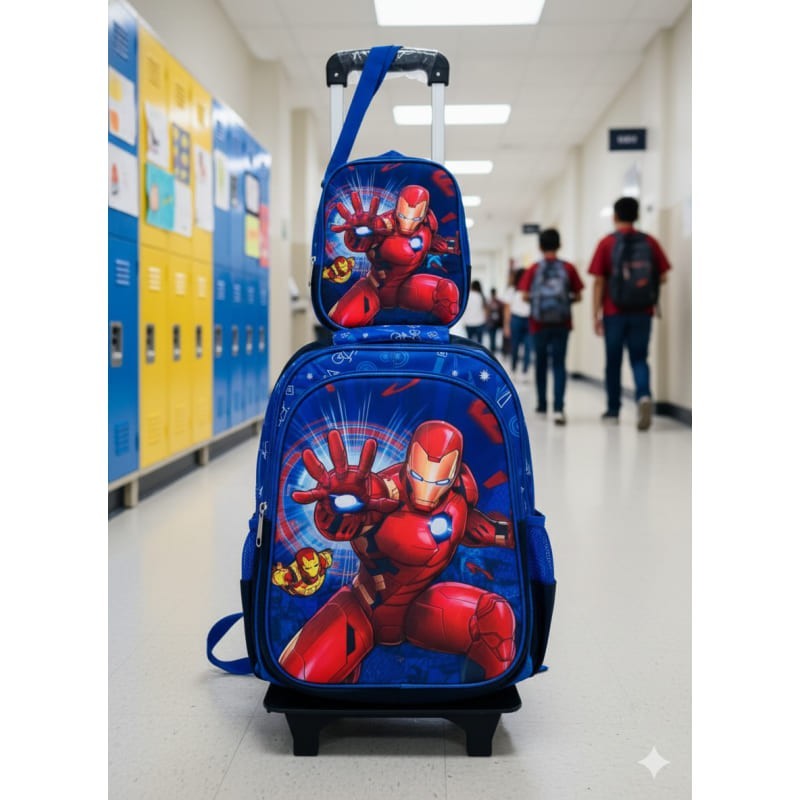 Mochila Escolar 3pcs con Rueda de Niños 900