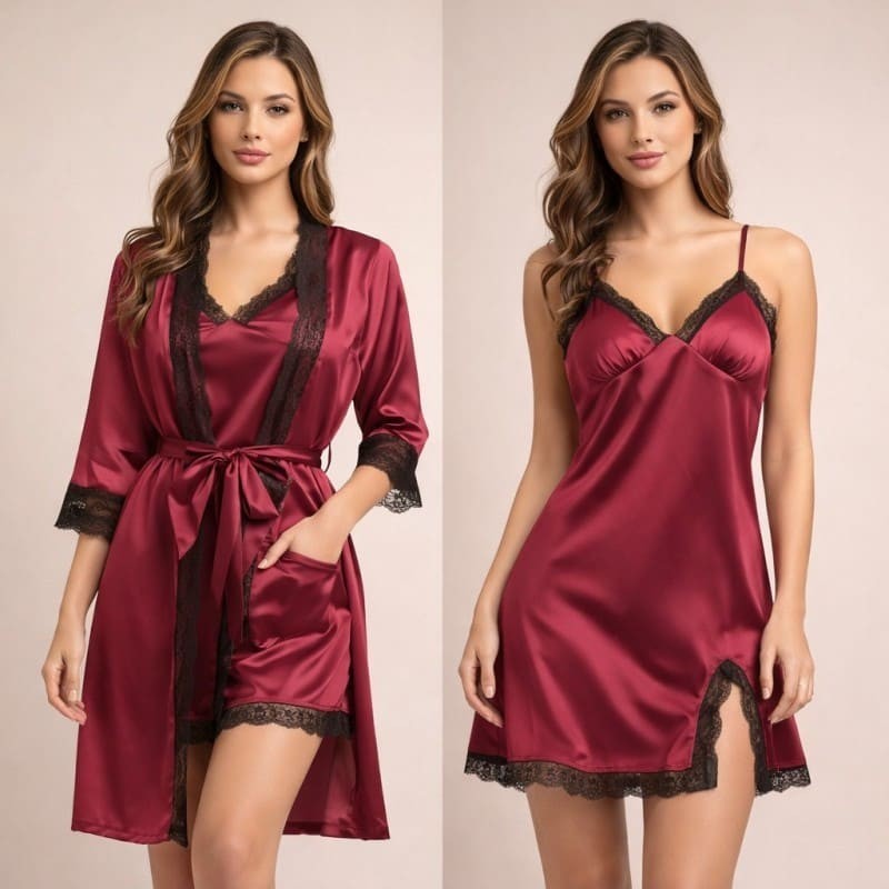 Pijama de seda 4pcs 3215-6