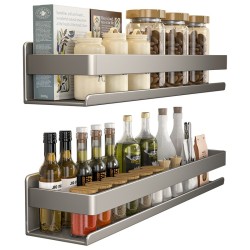 Organizador de Especias Metálico de Pared 60X10X7CM 2130