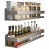 Organizador de Especias Metálico de Pared 60X10X7CM 2130