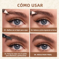 Lápiz de Ceja con Cepillo 2 en 1 Ushas UP021-MIX