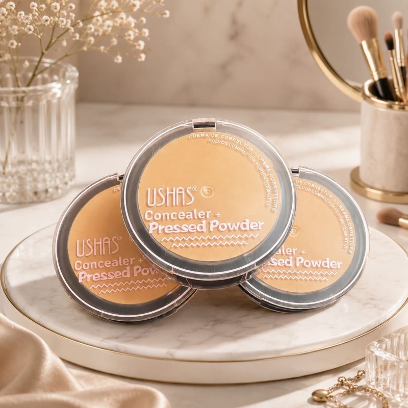 Polvo Compacto y Corrector en Crema 2 en 1 Ushas UFC004B